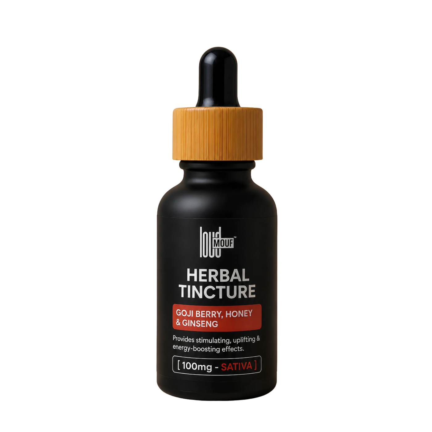 LOUDMOUF Herbal Tincture — Goji Berry, Honey & Ginseng, 100mg Sativa